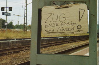 Schild der SBB GmbH in Weil am Rhein