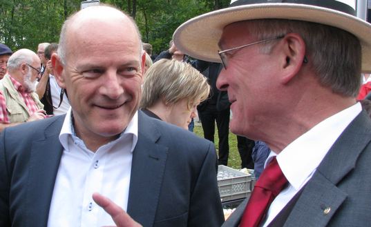 Verkehrsminister Hermann und Tribergs Bürgermeister Gallus Strobel, Foto: Frank Passlick