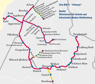 Netz 8 Baden-Württemberg Ortenau-S-Bahn. Quelle MVI BW