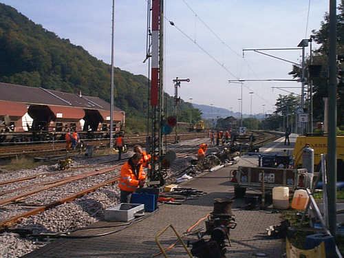 Umbau im Bahnhof Waldshut 08.10.00