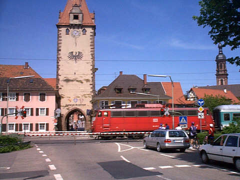 Bahnübergang am Kinzigtor in Gengenbach