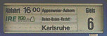 IRE Konstanz - Karlsruhe: Abfahrt in Offenburg um 16 Uhr