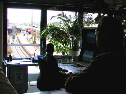 Letzter Blick aus dem Stellwerk Offenburg