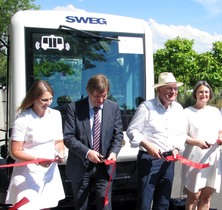 Betriebsstart Autonomer Bus Lahr 13.07.2018 (Foto: f-dpa.de Frank-D. Pa&szlig;lick)